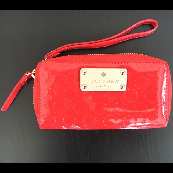 Kate Spade red patent wristlet - Picture 2 of 2